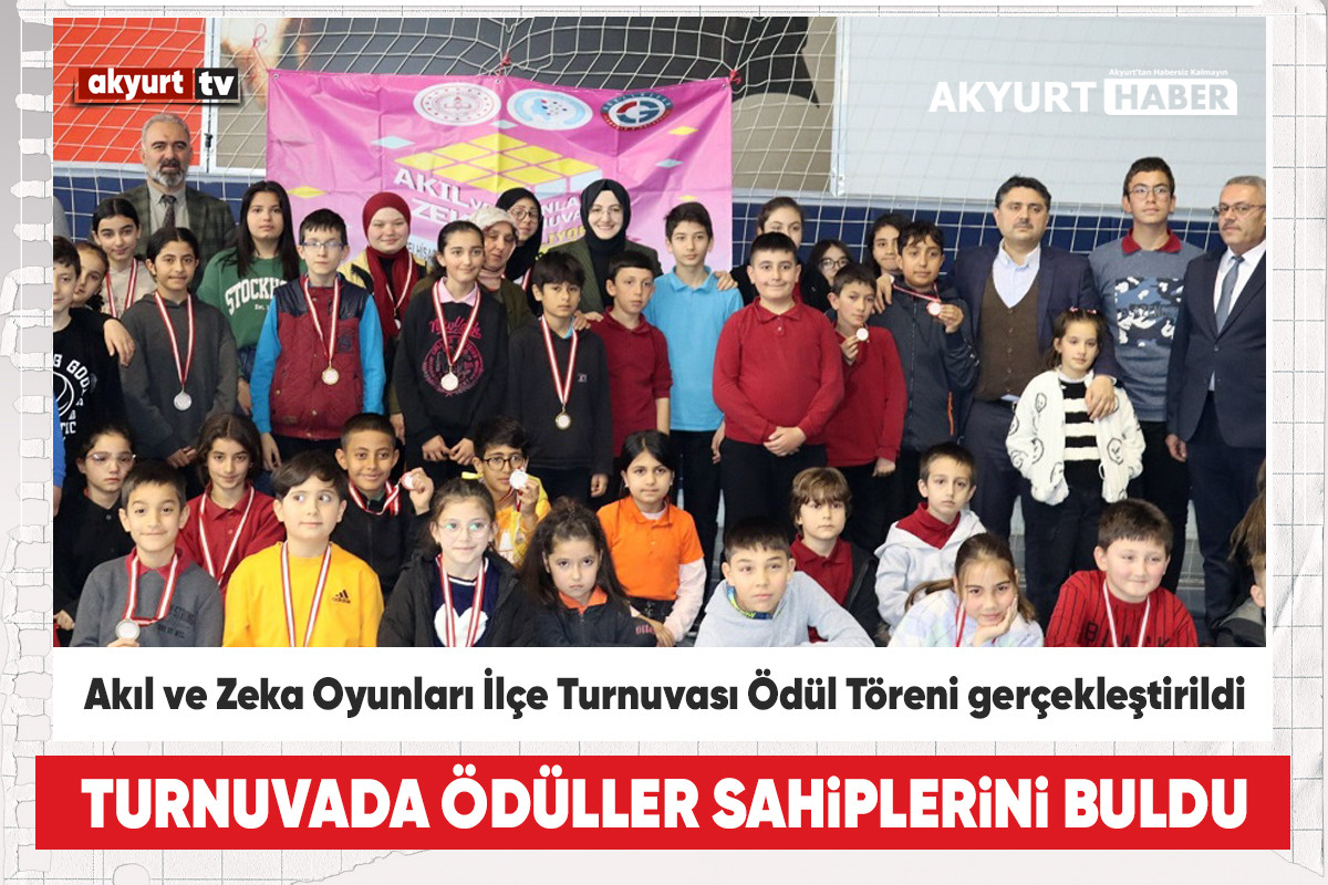Akıl ve Zeka Oyunları İlçe Turnuvası Ödül Töreni gerçekleştirildi