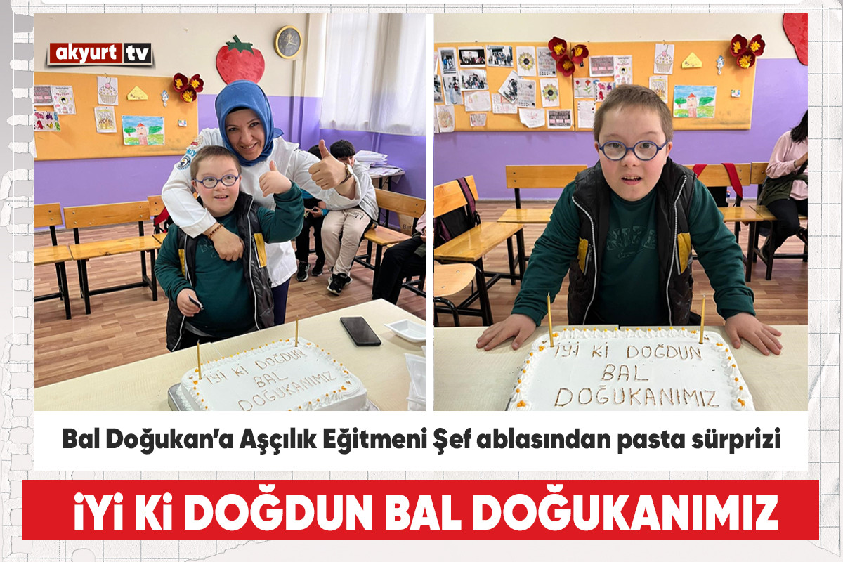 Bal Doğukan’a Aşçılık Eğitmeni Şef ablasından pasta sürprizi