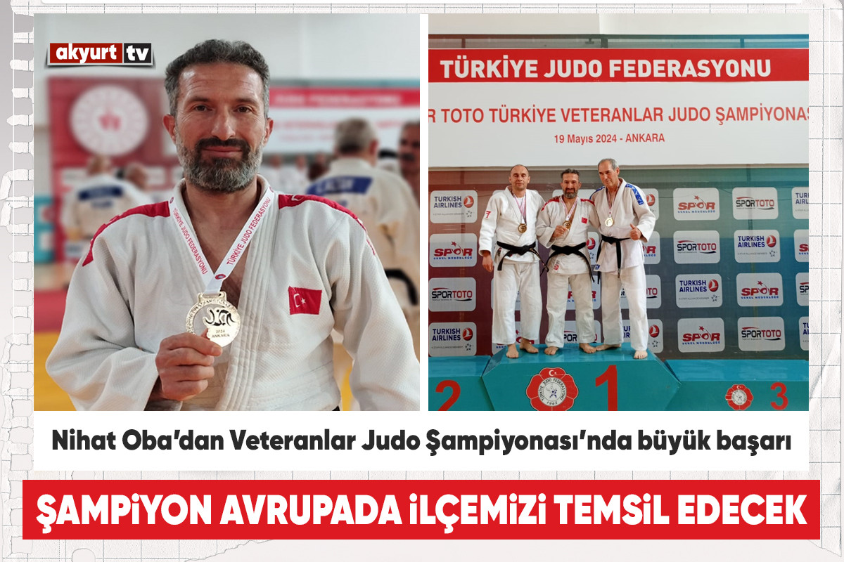 Nihat Oba’dan Veteranlar Judo Şampiyonası’nda büyük başarı
